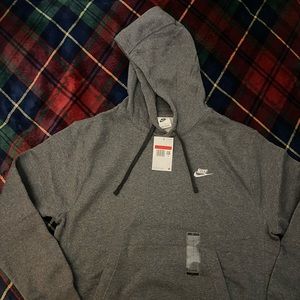 Nike Sportswear heather grey hoodie mens size L brand new